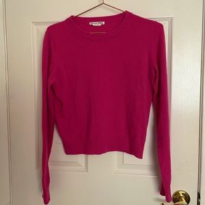 Reformation pink cashmere crew medium